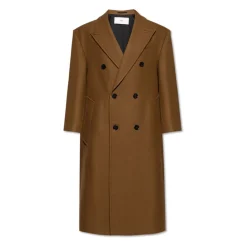 Uld dobbeltradet frakke