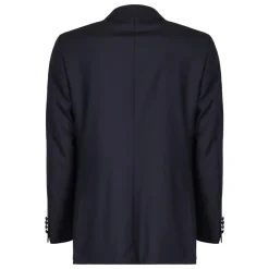 Ulddragt med satin reverskrave