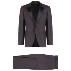 Uldjakkesæt med satin revers