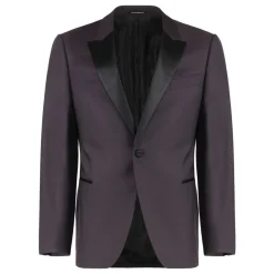 Uldjakkesæt med satin revers