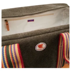 Unisex weekendtaske i ensfarvet grøn bomuldskanvas