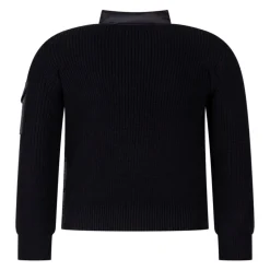 Vatteret cardigan med lynlås i bomuld