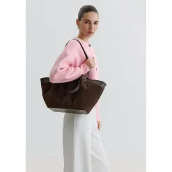 Velour Shopper Taske