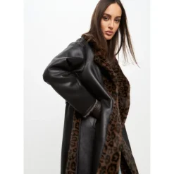 Vendbar Lang Vinter Faux Fur Frakke