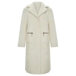 Vendbar Printet Frakke Catty - Hvid