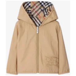 Vendbar Tjekjakke i Beige