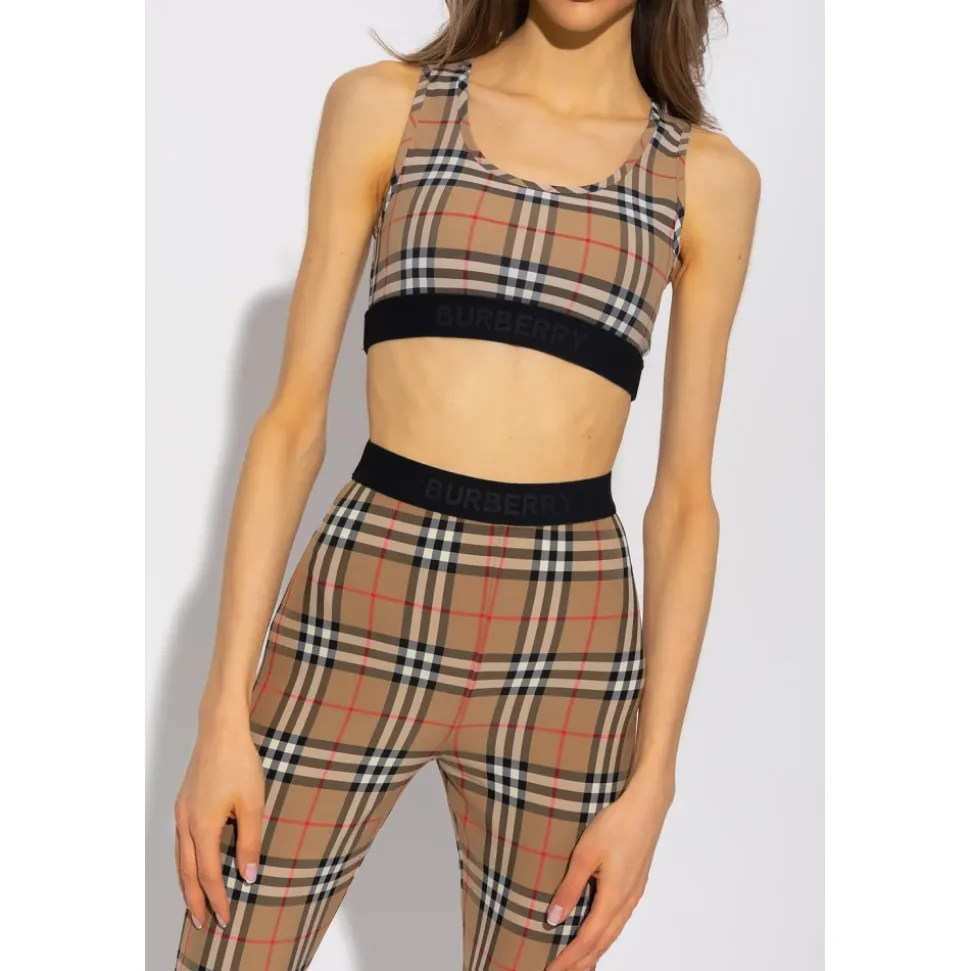 Vintage Check-Print Sports-BH