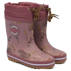 Vintergummistøvler AOP - Rose Brown
