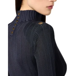 Viscose Top with Logo Details