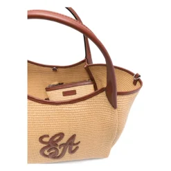 Vævet Strå Medium Shopper Taske