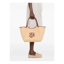 Vævet Strå Medium Shopper Taske