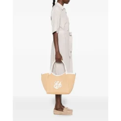 Vævet Strå Medium Shopper Taske