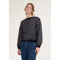 Wava Sweater - Mørkeblå Strik