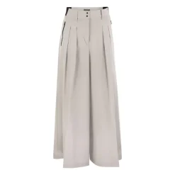 Wide Leg Plisserede Bukser