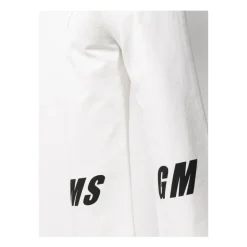 Wide-Leg Cropped Bukser med Logo