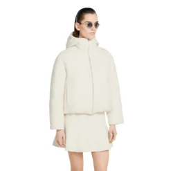 Wool Bouclé Jakke med Logo