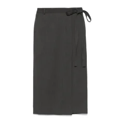 Wrap design kulgrå nederdel