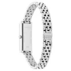 YA127504 - G-Frame Stålkasse, sort skive med 3 diamanter, stålarmbånd